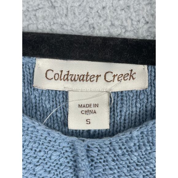 Coldwater Creek Women's Blue Short Sleeve Sweater Top Size S NWT - Picture 3 of 9